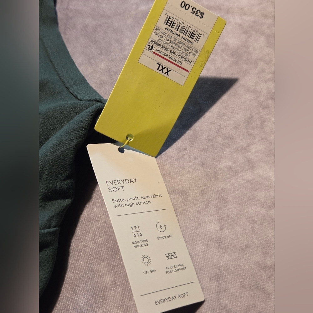 Womens Everyday Soft Active Bodysuit All In Motion Dark Green XXL NWT - Picture 6 of 13